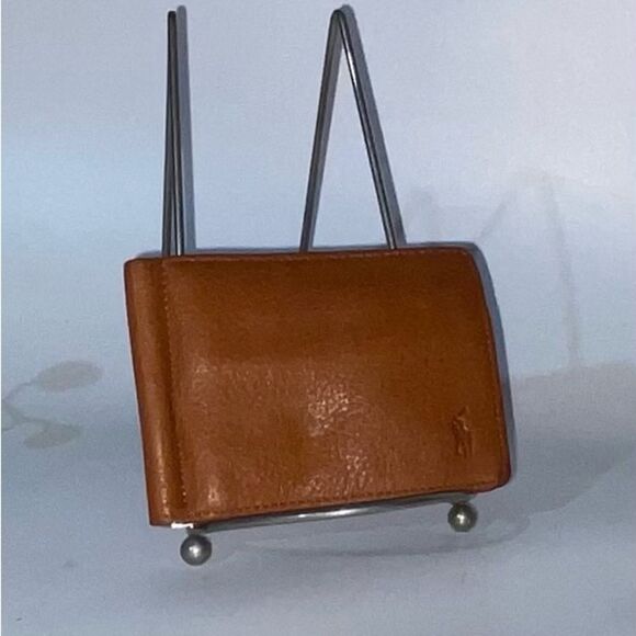 Ralph Lauren Tan Leather Card Holder - Picture 1 of 11